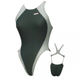 NSA Schwimmanzug & Badeanzug 2000 schwarz/silber