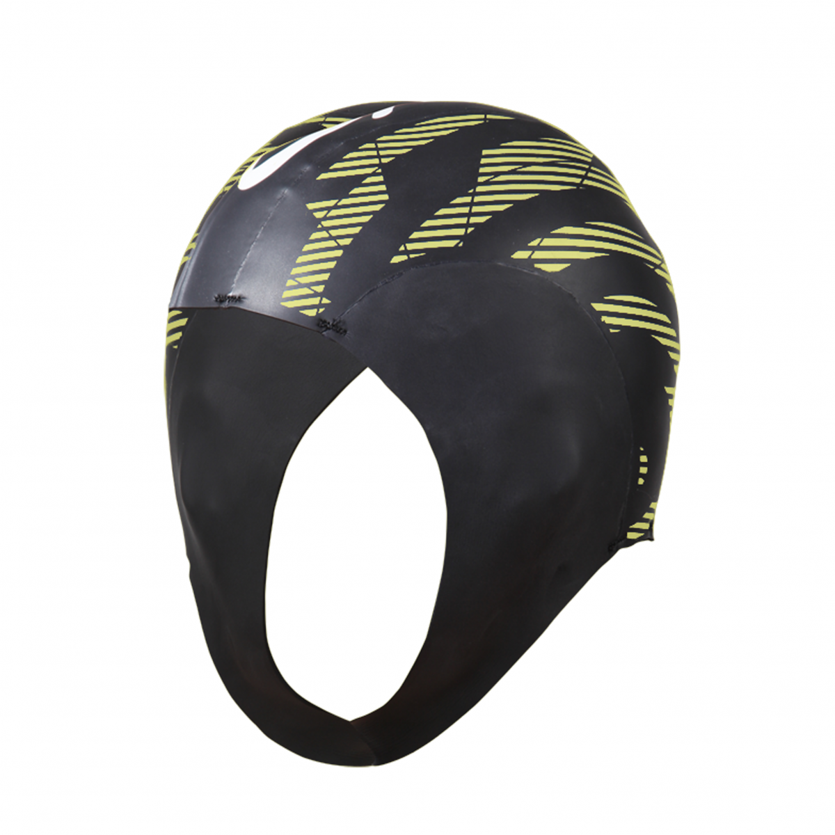 Orca Neopren Schwimmkappe gelb/schwarz_Bild